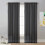 Kumdkd Sheer Curtains Rod Pocket Light Filtering 52x63 3