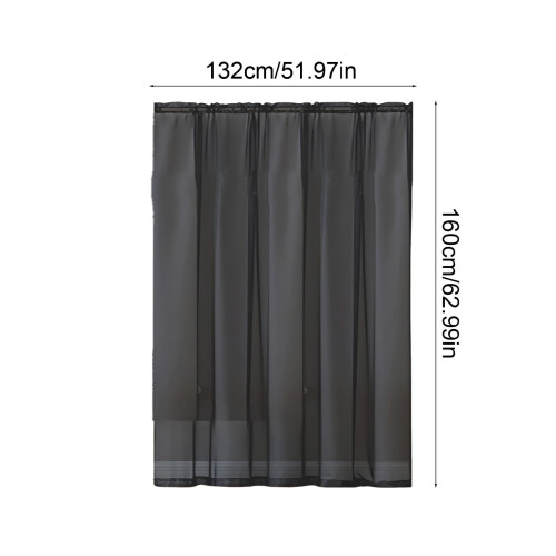 Kumdkd Sheer Curtains Rod Pocket Light Filtering 52x63 1