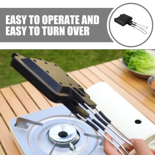 Sandwich Pan Waffle Maker Nonstick Griddle 1 pcs 2