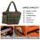 Bolsa de algodão acolchoada feminina – Verde, Grande 3