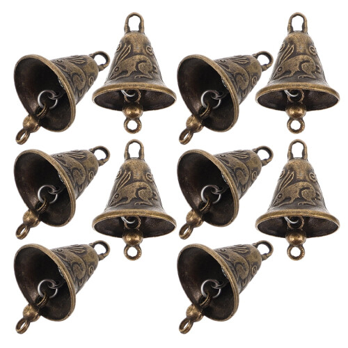 30 τεμάχια αντίκες χρυσά κράματα Jingle Bells για διακόσμηση σπιτιού 1