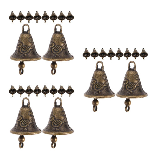30 τεμάχια αντίκες χρυσά κράματα Jingle Bells για διακόσμηση σπιτιού 2