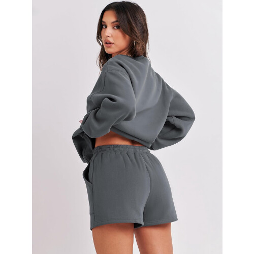 Conjunto de agasalho feminino de 2 peças 2