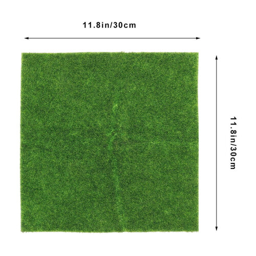 Covoraș de iarbă artificială verde PVC 30x30cm 1