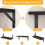 Schwarze, schwebende Wandregale, 4er-Set – Mattes Metall 4