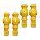 4 κίτρινα ανδρικά ειδώλια ποδοσφαιριστή για καλάμια 5/8" 5