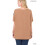 Damebluse med V-hals og Dolman-print - Polyester, løs pasform 5
