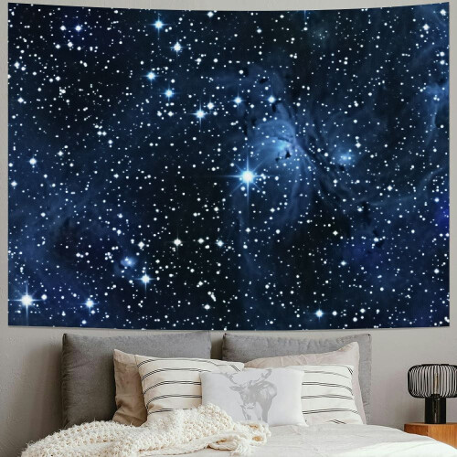 Κρεμαστό Τοίχου με Αστέρια, Σκούρο Μπλε, Galaxy, 3 Μεγέθη 1