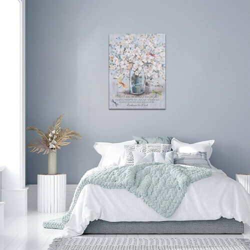 Τέχνη τοίχου από καμβά με στίχους από τη Βίβλο στο Αγρόκτημα 1