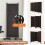 Room Divider Panel Brown 4-Panel 6 Feet with Lockable Wheels 4