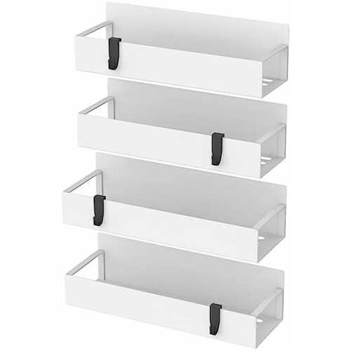 Magnetisches Gewürzregal – 4er-Pack, Weiß 2