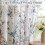 Blomstermønstrede transparente gardiner 132x213 cm, 2 paneler, stanglomme 2