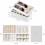Samt-Schmucktablett-Set, 4-teilig, stapelbarer Schubladenorganizer 2