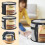 Round Hat Storage Bucket with Handle, Travel Hat Box 2