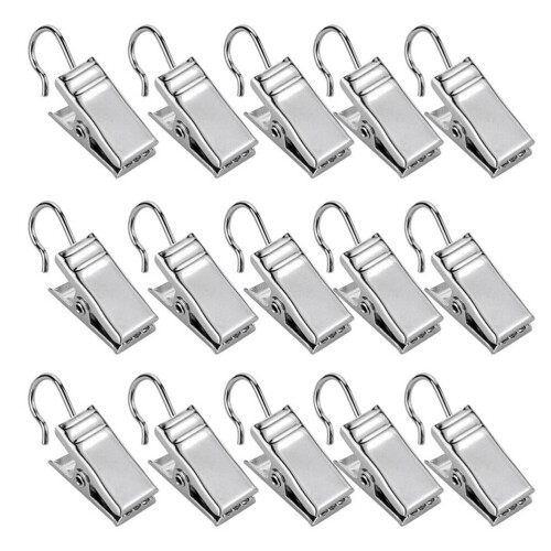 Stainless Steel Curtain Hooks 36-Pack 2