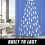 Rideau de douche en polyester bleu et blanc 183 x 183 cm avec 12 2