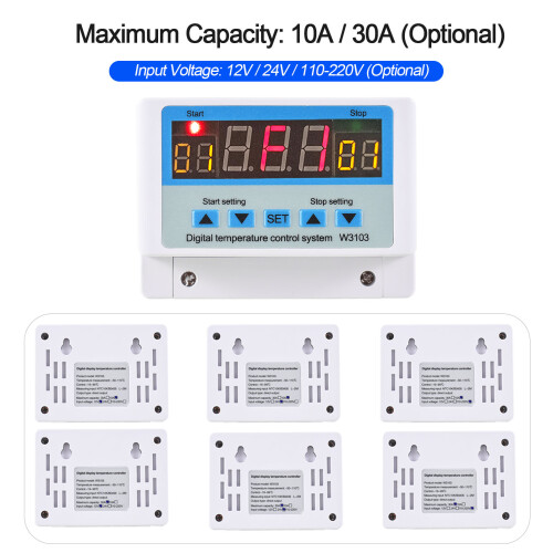 Contrôleur de température numérique à LED 30 A 24 V CC 2