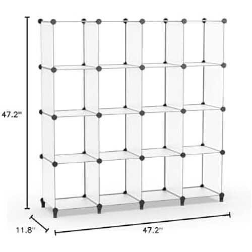 Scaffale organizer modulare a 16 cubi – Unità cubica da 30 cm 2