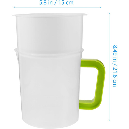Fine Mesh Strainer Cup 1.5L Reusable Food Filter 1