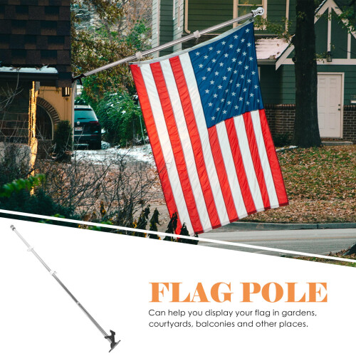 Mât de drapeau en acier inoxydable de 150 cm pour usage extérieur 1