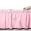 Jupe de lit en polyester rose, pour lit simple, retombée de 38 cm (15 pouces). 3