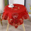 Christmas Embroidered Square Table Runner, 85 cm, Red 2