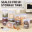 Food Storage Containers Plastic 1.5L Leakproof Stackable 3