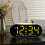 Simple Rounded Electronic LED Alarm Clock-Black shell white 5