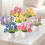 Gehäkelte Blumen, handgemachte gestrickte Lavendelblume für-1 7