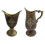 Distressed Bronze Metal Vases With Embossed Pattern Tall Urn-B 2