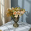 Distressed Bronze Metal Vases With Embossed Pattern Tall Urn-B 6