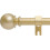 Varão de cortina ajustável em aço inoxidável dourado, de 71 a 122 cm (28 a 48 polegadas). 2