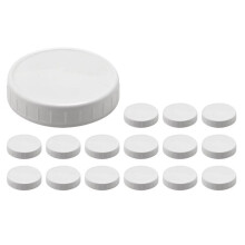 Couvercles pour bocaux Mason à large ouverture, en plastique, lot de 16