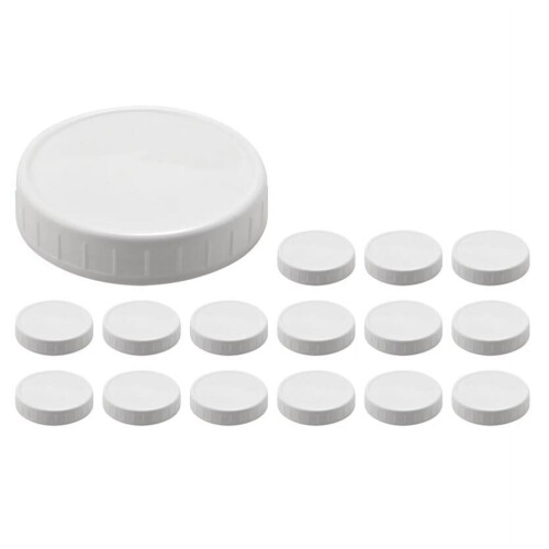 Masonburkslock med bred öppning i plast, 16-pack