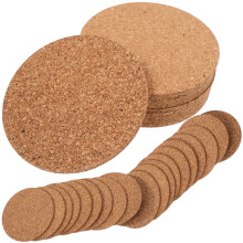 Cork Coasters 50 Pack Round Heat-Resistant Non-Slip