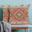 Capas de almofada boho 45x45cm Laranja queimado e cinza, étnicas 2