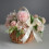 Panier de mariage en rotin avec anse – Blanc 4
