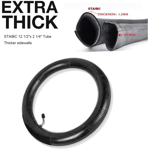 Câmara de ar de borracha de 57 mm para patinete elétrico (12,5 x 2,25 polegadas). 1