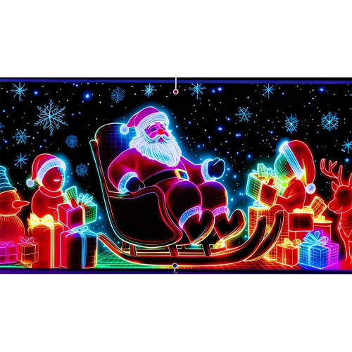 Kerstbanner voor garagedeur, weerbestendig, groot formaat 2