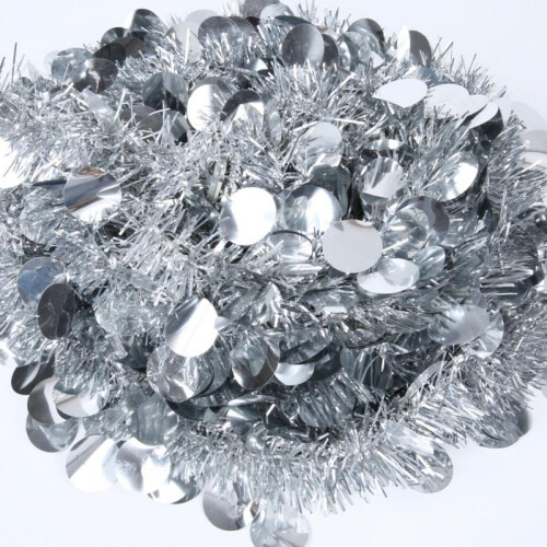 Silver Tinsel Christmas Tree 5 Feet with Stand 2