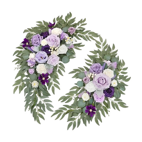 Artificial Wedding Arch Flowers with Green Leaves – 2 Pack 1