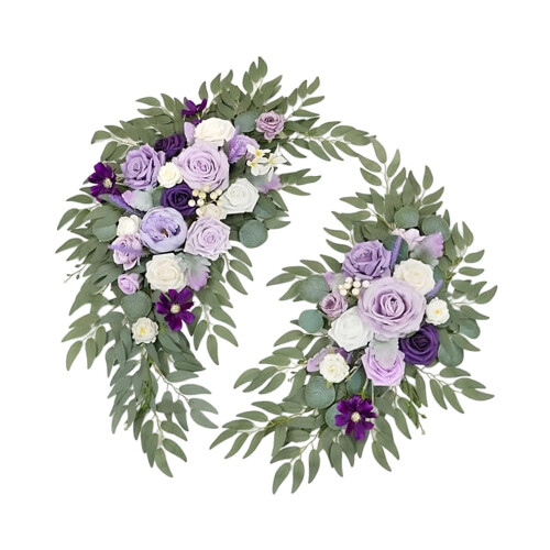 Artificial Wedding Arch Flowers with Green Leaves – 2 Pack 2