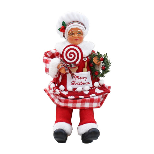 Kokki Ms. Claus -jouluhahmon koristelu 1