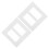 Plaque de recouvrement pour interrupteur double – Plastique blanc, lot de 2 3