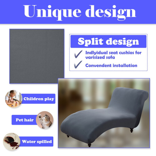 Housse extensible pour chaise longue - Polyester Spandex, lavable en machine 2