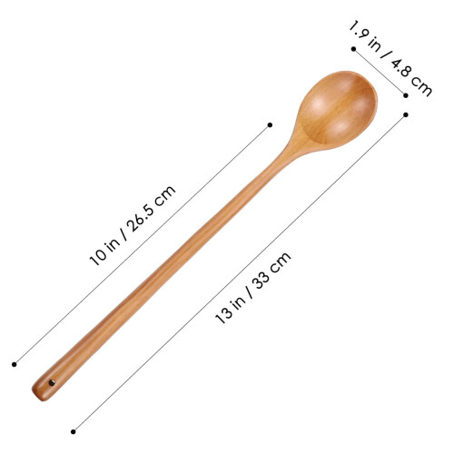 2 træskeer med langt skaft, 33 cm 2
