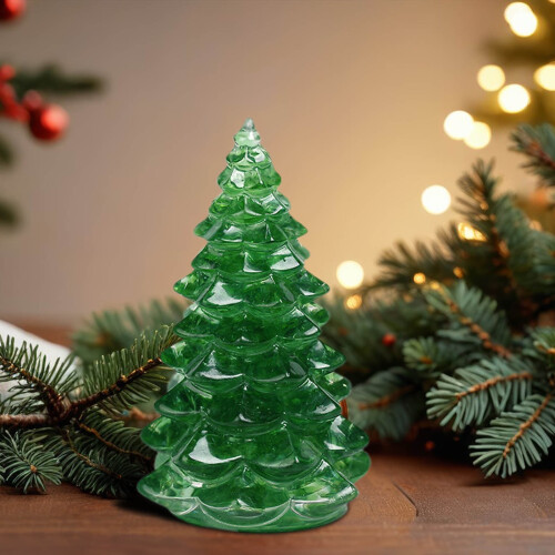 Décoration de Noël de table en résine avec éclats de cristal 1
