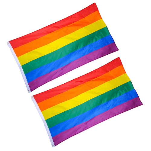 Polyester-Regenbogenflagge für den Außenbereich, 60 x 90 cm 2