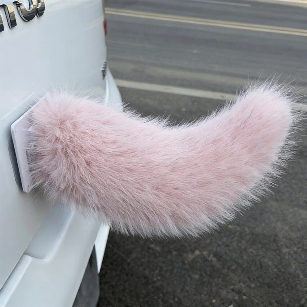 (Pink) Remote Control Electric Car Tail, Cute Fuzzy Wagging Moving Tail For Car Cosplay Pink 6950692640555