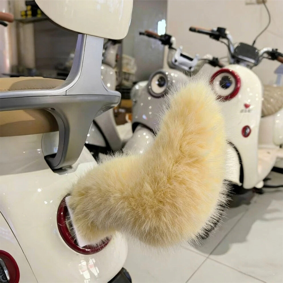 (Yellow) Remote Control Electric Car Tail, Cute Fuzzy Wagging Moving Tail For Car Cosplay Yellow 6950692640616